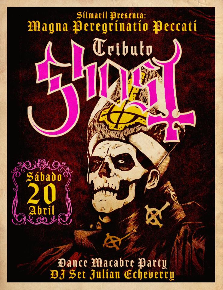 En vivo Tributo a Ghost - Magna Peregrinatio Peccati. Sábado 20 abril 2024 en Silmaril Café Rock Manizales, frente a Dominos Pizza Manizales