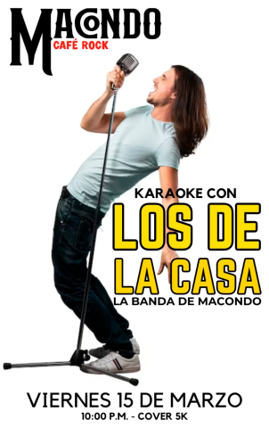 Macondo café bar, con cantante y karaoke, manizales