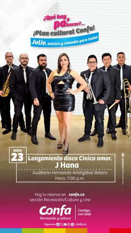 Lanzamiento de disco "Cínico Amor" - J Hana, Auditorio Hernán Aristizábal Botero